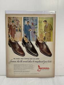 1967年10月20日号LIFE誌広告切り抜き【Jarman Shoe Company/革靴メンズ】アメリカ買い付け品60sビンテージUSAインテリアファッション