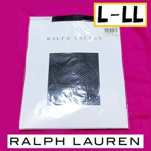 匿名★同梱歓迎【ZZ】★RALPH LAUREN ネット ストッキング パンスト L-LL 日本製 ナイガイ 黒