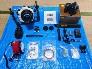 ニコン D80 一眼レフカメラ ハウジング ダイビング 水中写真