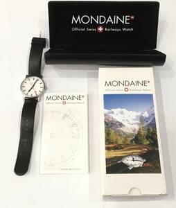 MONDAINE モンディーン 腕時計 スイス鉄道のオフィシャル時計ブランド ※電池切れ