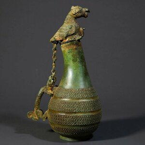 ■観心・時代旧蔵■C2986戦漢時代 青銅器 青銅壺・時代物・古陶磁・古賞物・旧家買出品