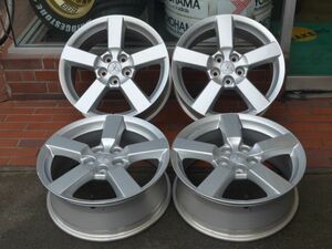 18インチ ミツビシ アウトランダー 純正 18X7.0J PCD 114.3 5穴 +38 中古ホイール4本 デリカ D:5にも 綺麗に洗浄 ゴムバルブ新品交換済