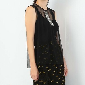 新品 Rachel Comey レイチェル コーミー 定価4万9500円 アメリカ製 チュール ビーズノースリーブ プルオーバー 2