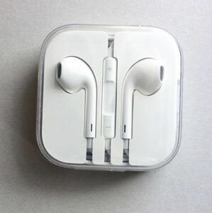 016)Apple EarPods with Remote and Mic iPhone 35mm 純正 アップル リモート マイク 通話 オンライン講義 在宅勤務 テレワーク イヤホン