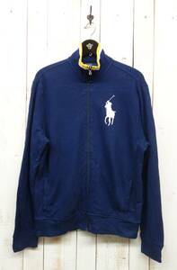 RETRO　レトロ古着 ＊POLO BY RALPH LAUREN 　ポロ ラルフローレン ＊フルジップスウエット ＊L/G NAVY ＊サイドポケット ＊ビックポニー　