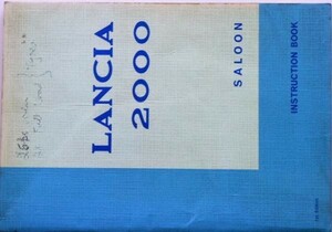 LANCIA 2000 SLOON Instruction book 英語版