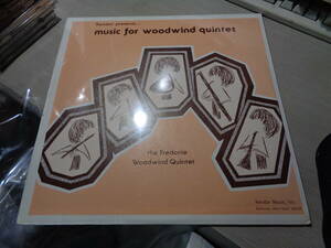 未開封/米フレドニア木管楽器四重奏団,THE FREDONIA WOODWIND QUINTET/MUSIC FOR WOODWIND QUINTET(KENDOR MUSIC:KE 83178 STILL-SEALED LP