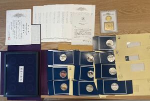 純銀製316g フランクリンミント 天皇陛下御在位60年記念 昭和の御代 メダルコレクション 認定書付　ケース　記念コイン シルバー
