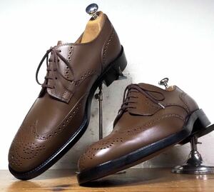 【試し履きのみ/未使用】ITALY製 TOD’S/トッズ ウィングチップ ドレスシューズ UK8 26.5cm相応 ブラウン/ferragamo好きに