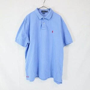 Polo Ralph Lauren ラルフローレン 半袖 ポロシャツ ワンポイントロゴ サマー ブルー ( メンズ XL ) M9480 1円スタート