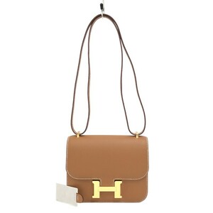 エルメス HERMES コンスタンス３ ミニ U刻印 ゴールド/GD金具 エプソン ショルダーバッグ レディース 中古