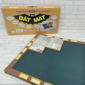 ◆BAT MAT バットマット 麻雀マット 麻雀セット コンパクト 軽量 麻雀牌 点棒 サイコロ付き マージャン ボードゲーム 練習 趣味