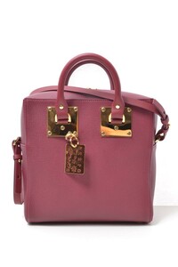 美品 SOPHIE HULME ALBION スクエア レザーショルダーバッグ ONE SIZE パープル ソフィーヒュルム KL4QLKQL00