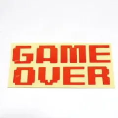 GAME　OVER　ステッカー　ゲームオーバー　デカール　シール