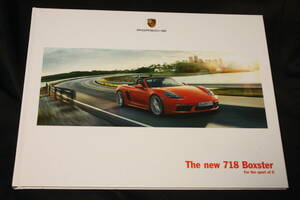 ★2017年モデル ポルシェ718 ボクスター/ボクスターS 大判厚口カタログ（The new 718 Boxster/Boxster S） 日本語版 ポルシェジャパン発行