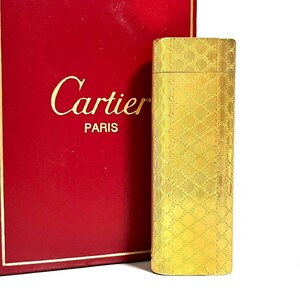 1円スタート Cartier カルティエ ライター ガスライター オーバル ゴールド ローラーガスライター 喫煙具　P