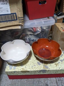 京焼　花睦ペア5寸鉢