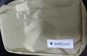 SHIP Days ナイロンバッグ シップスデイズ　撥水 はっ水加工 Wファスナー　バッグ サイドポケット付　送料無料　送料込み