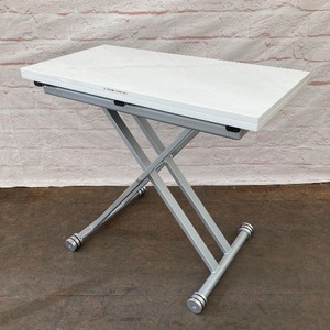 中古 昇降テーブル ダイニングテーブル ローテーブル デスク 伸長式 ガス圧昇降 折りたたみ可能 高さ調節 伸縮 リビングテーブル