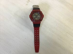 ジャンク　G-SHOCK 赤　ガウスマン　AW-571 腕時計　Gショック　カシオ　ベゼル　部品取り　黒文字盤