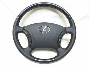 本杢! シグナス 純正 ウッド ステアリング ハンドル レクサス LX470 エアバック エアーバック カバー ランクル 100 管理番号（W-CX12）