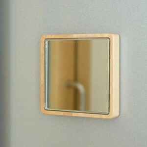 マグネット ウォールミラー 鏡 壁掛けミラー 壁付け 磁石 木製 おしゃれ 小さい コンパクトミラー マグネット・ミニミラー