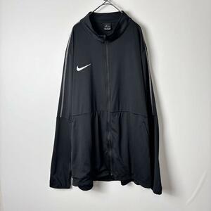 NIKE スウッシュ ワンポイント トラックジャケット ジャージ 黒 2XL