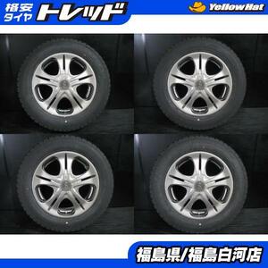 中古セット 205/65R16 22年製 グッドイヤー ICE NAVI 7 WORK SEPTIMO 6.5J-16 +53 スタッドレス 冬セット オデッセイ ヴェゼル 白河