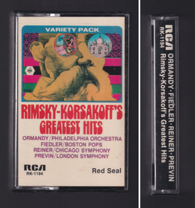「リムスキー コルサコフ GREATEST HITS」アメリカ製カセットテープ オーマンディ フィードラー