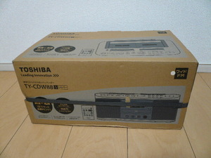 未使用! TOSHIBA 東芝CDラジオカセットレコーダー TY-CDW88 シルバー ダブルカセット! リモコン付き!