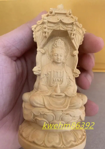木彫り 仏像 娑婆三聖（観音菩薩 釈迦如来 地蔵菩薩）座像 彫刻 仏教工芸品 仏師で仕上げ