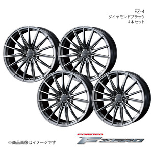 F ZERO/FZ-4 アコード CL7/CL8/CL9 アルミホイール4本セット【18×7.5J 5-114.3 INSET48 ダイヤモンドブラック】0039833×4