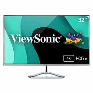 ViewSonic VX3276-4K-MHD 32 Inch Frameless 4K UHD Monitor with HDR10 HD(中古品)