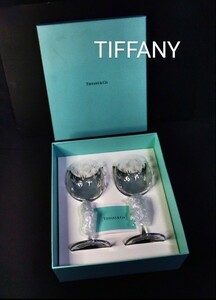 ★未使用 TIFFANY ティファニー フローレット シャンパン ワイン グラス ペア カード 箱付き 正規品 TIFFANY&Co. 食器 テーブルウェア