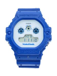 CASIO◆クォーツ腕時計_G-SHOCK/デジタル/ラバー/WHT/BLU