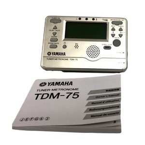 ヤマハ YAMAHA TDM-75 チューナー メトロノーム 乾電池 シルバー 銀