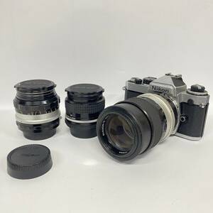 1円~【動作未確認】ニコン Nikon FE NIKKOR-Q Auto 1:2.8 f=135mm S・C 1:1.4 f=50mm 28mm 1:3.5 一眼レフ フィルムカメラ レンズ G152793