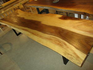 Y011■　　モンキーポッド　ビッグサイズ　テーブル　板　　ローテーブル 　ダイニング　 カウンター　 座卓 天板 　無垢　一枚板　