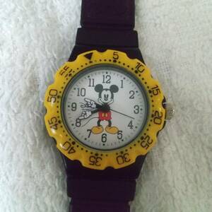 ミッキーマウス 腕時計 黄色 黒