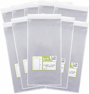 透明OPP袋透明封筒1000枚30ミクロン厚標準120x235+30mm A4用紙3ッ折り用 長3 アートエム国産テープ付