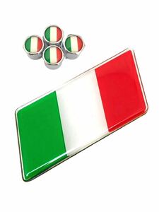 J イタリア 国旗 バルブキャップ エンブレム ステッカー ランボルギーニ Lamborghini アヴェンタドール ガヤルド ムルシエラゴ