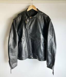 [Langlitz Leathers] Cascade キャスケード バイカーライダース レザージャケット 46 XL 牛革 ブラック ラングリッツレザー