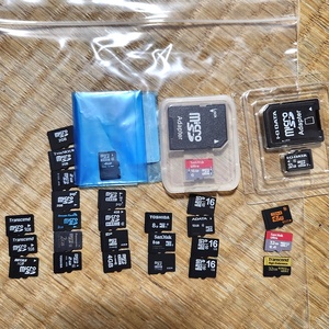 大量セット 27点 microSDカード 32GB 16GB 8GB 4GB 2GB 1GB 60s24-1192