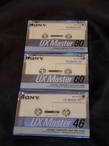 SONY UX Master 46 60 90 TypeⅡ【1987年初代ファーストモデル】★美品★『カセットテープ史上最高峰の最強ハイポジションテープ』3本Set！