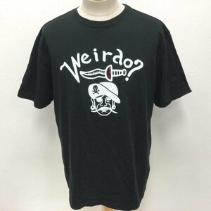 ウィアード ラインストーン付 海賊プリント 半袖Ｔシャツ 609 Tシャツ Tシャツ XL 黒 / ブラック キャラクター