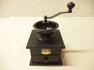 1020013s【Kalita カリタ オリジナルミル 手動式 アンティーク 実用性未確認】14.5×14.5×H24.8cm程度/珈琲/豆挽/昭和レトロ/中古品