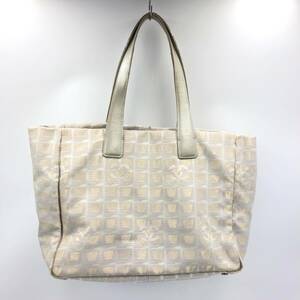 □CHANEL トートバッグ ベージュ系 シャネル レディース ニュートラベルライン ココマーク 複数落札同梱OK B240408-1