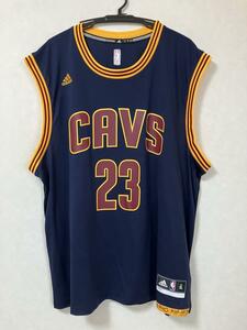 【希少】 NBA レブロン・ジェームズ JAMES ＃23 CAVS クリーブランド・キャブス ★adidas アディダス ユニフォーム ジャージ XL