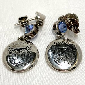 GUCCI グッチ 【lay3635D】 Blind For Love Stud Earring ブラインドフォーラブ キャットモチーフ アクセサリー ピアス Ag925 VA