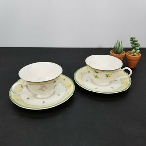 NARUMI ナルミ　ティーカップ＆ソーサー　China 　ペア 2客セット 5463 06